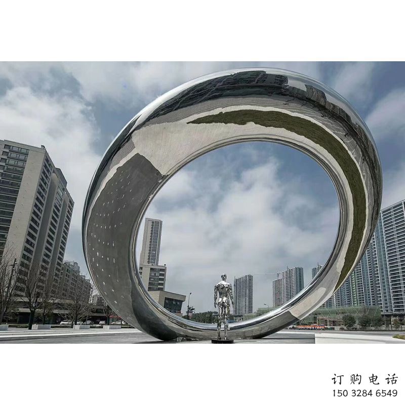 鏤空圓環(huán)雕塑，噴水景觀雕塑，噴泉結(jié)構(gòu)形式