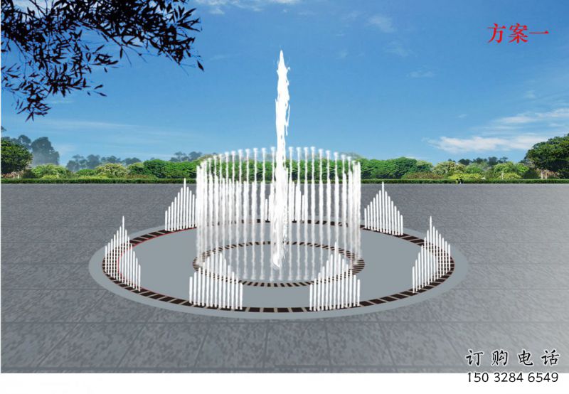 預定噴泉雕塑，燈光數(shù)控效果，波光效果雕塑