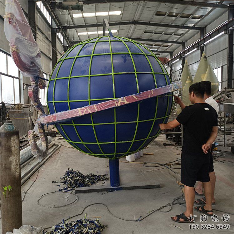 地球雕塑制造商，標識雕塑，不銹鋼地球雕塑廠家