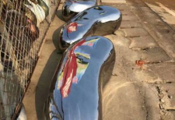 園林坐凳雕塑，噴漆景觀雕塑，鏡面形式