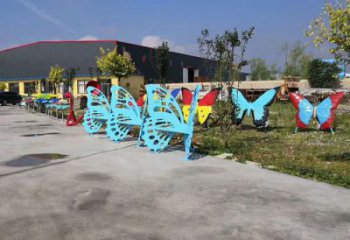 蝴蝶坐凳雕塑定制，戶外美陳藝術(shù)擺件