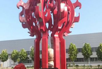 火球雕塑，精神堡壘火球雕塑落地展示