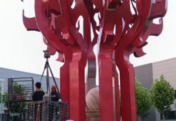 火球雕塑，精神堡壘火球雕塑落地展示