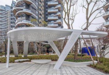 廊架雕塑，戶外景觀小品，不銹鋼長(zhǎng)廊雕塑