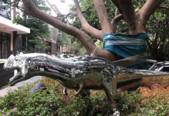 恐龍雕塑供需，圓雕系列，鏡面恐龍雕塑制造商