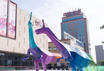 公共恐龍雕塑訂做，城市裝飾，景觀烤漆恐龍雕塑展品