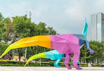 恐龍雕塑制造，白鋼構件，切面烤漆恐龍雕塑提供