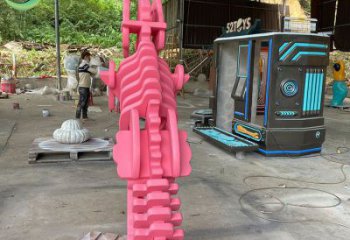 恐龍雕塑工廠選用，街道標識，景觀恐龍骨架雕塑批發