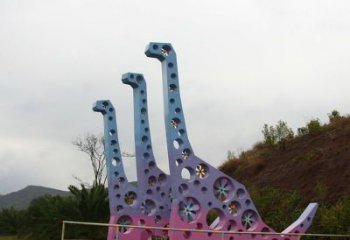 恐龍雕塑展品，景觀概念，鏤空恐龍骨架雕塑優選