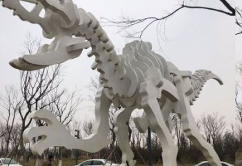 鏤空恐龍雕塑展品，金屬制作，恐龍骨架雕塑精品