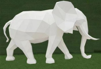 大象雕塑工廠選用，街道標識，j幾何大象雕塑制作