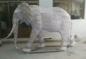 鏤空大象雕塑優價，村標概念，鏤空大象雕塑精品