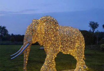 商場大象雕塑常用，公園小品，房地產鏤空大象雕塑生產商