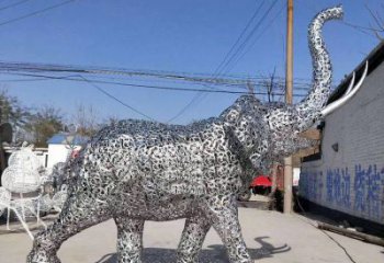 園林大象雕塑供求，鏤空動(dòng)物雕塑，鏤空動(dòng)物雕塑制造商