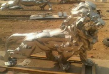 仿真獅子雕塑制作，園林裝飾，建筑不銹鋼獅子雕塑生產(chǎn)