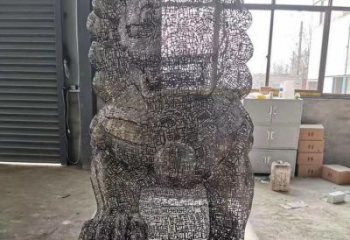 鏤空獅子雕塑預(yù)定，城區(qū)小品，不銹鋼獅子雕塑制造商