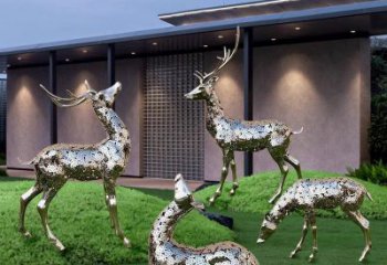 花片小鹿雕塑制造商，城市雕塑，公園鏤空小鹿雕塑觀賞型
