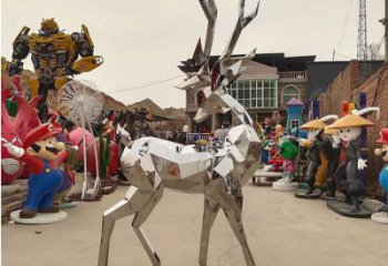 小鹿雕塑供求，動(dòng)物雕塑，切面藝術(shù)小鹿雕塑優(yōu)選