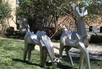 小鹿雕塑精選，街頭藝術，公園切面小鹿雕塑承接