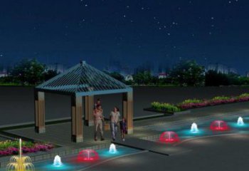 人工湖花樣音樂噴泉雕塑