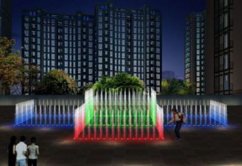 人工造景水幕噴泉雕塑