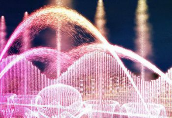 音樂跑泉水簾雕塑