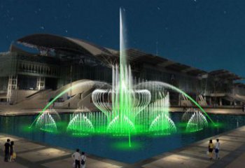 跑動光亮電影噴泉雕塑