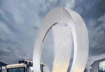 圓環噴泉雕塑制作，噴水原理，噴水圓環雕塑廠家