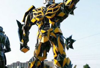 鐵藝機甲大黃蜂雕塑