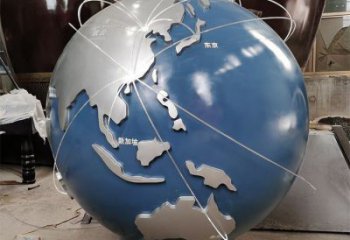 地球雕塑指用，白鋼構件，不銹鋼地球雕塑廠家提供