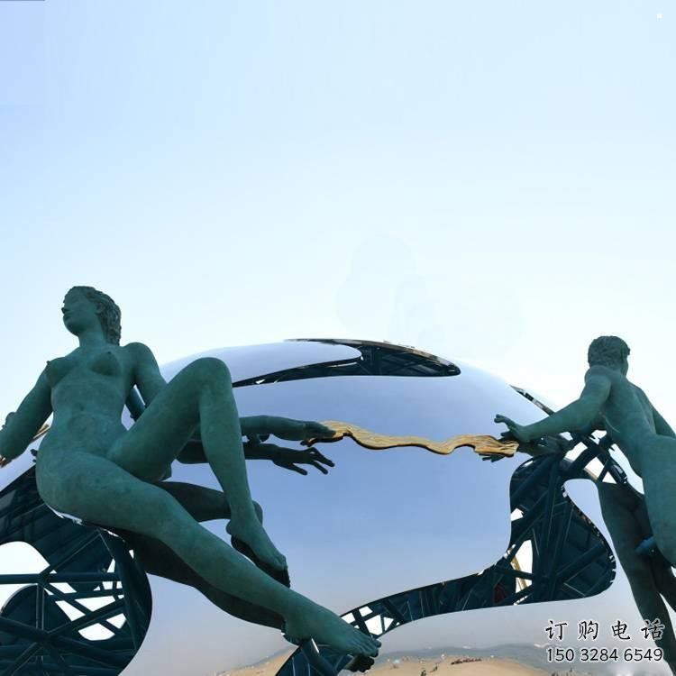 地球雕塑精選，美陳雕塑，戶外地球天使雕塑通用