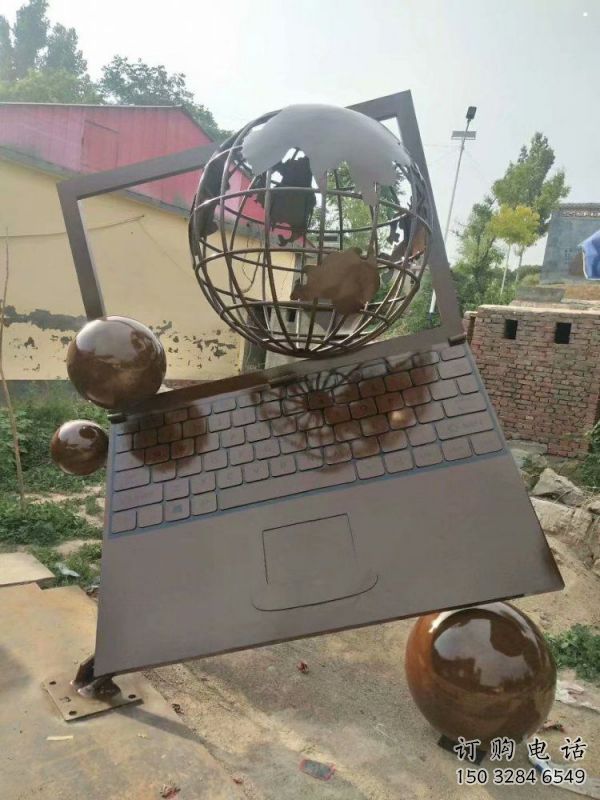 地球儀雕塑標準，廣場雕塑，筆記本地球儀雕塑廠家