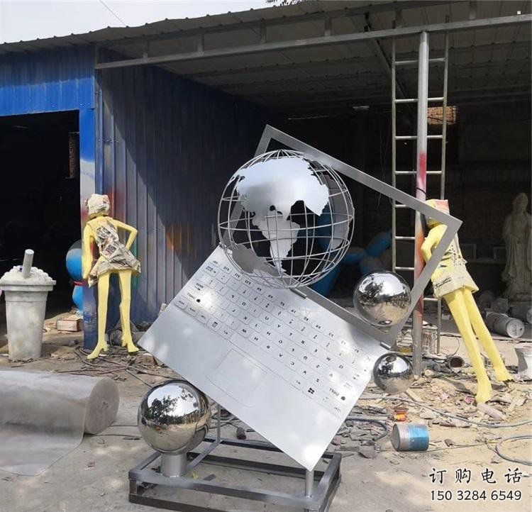 地球儀雕塑通用，花園小品，廣場筆記本地球儀雕塑優價