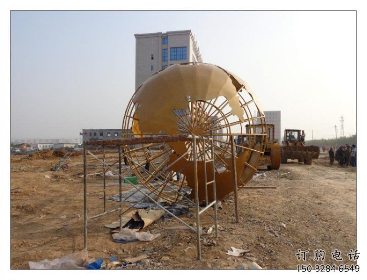 地球儀雕塑供求，白鋼構件，烤漆地球儀雕塑制造廠家