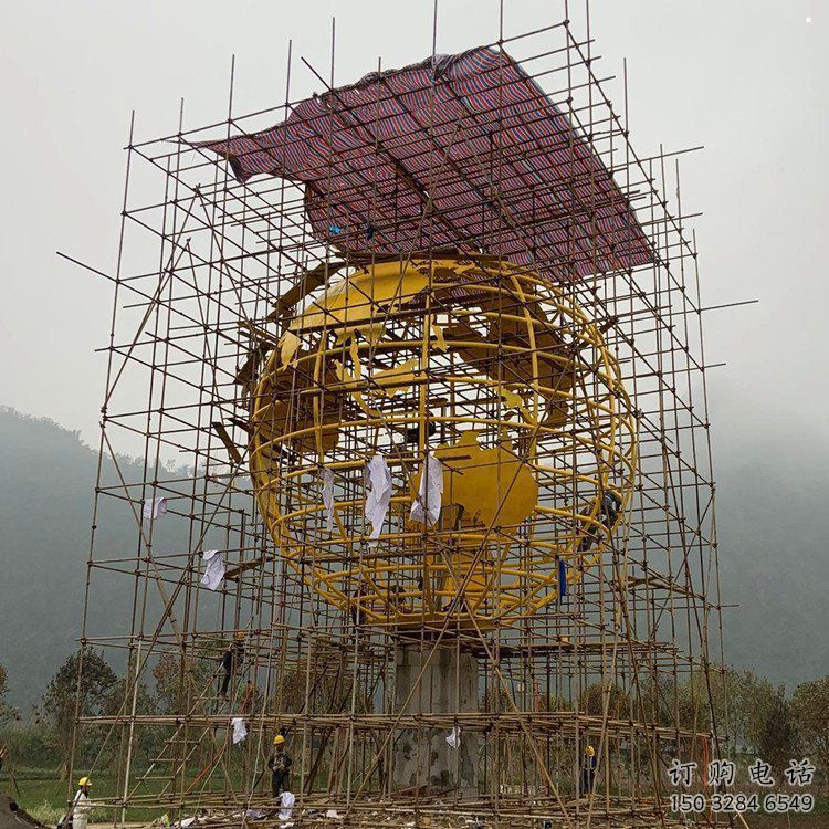 地球儀雕塑通用，陸地擺件，烤漆地球儀雕塑點擊