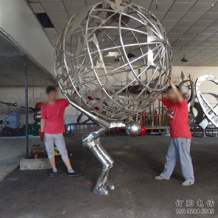 地球儀雕塑精選，街頭藝術，公園手托地球儀雕塑承接