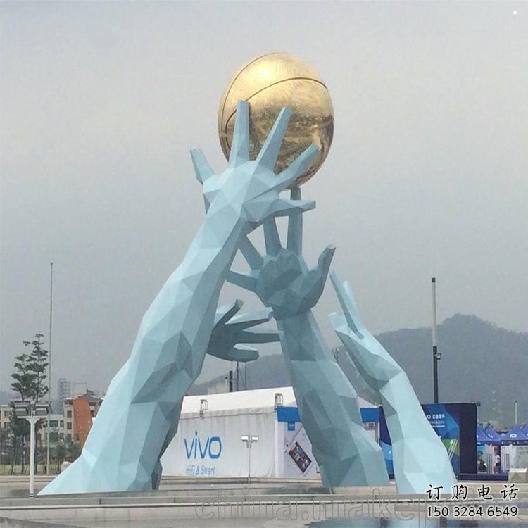 戶外地球儀擺放通用，陸地擺件，景觀手托地球儀雕塑優選