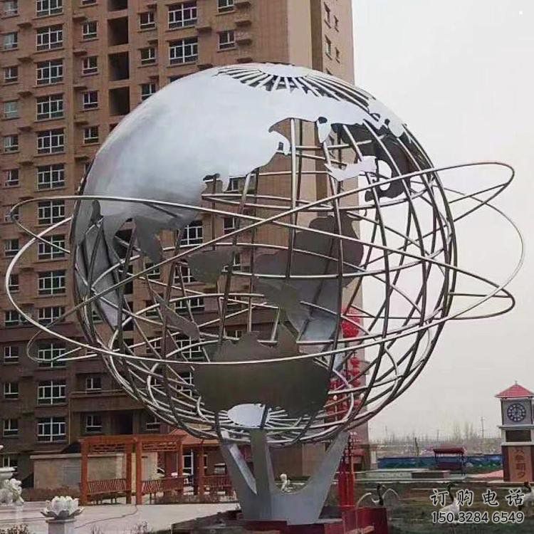 地球儀雕塑點擊，景觀雕塑，現代地球儀雕塑廠家