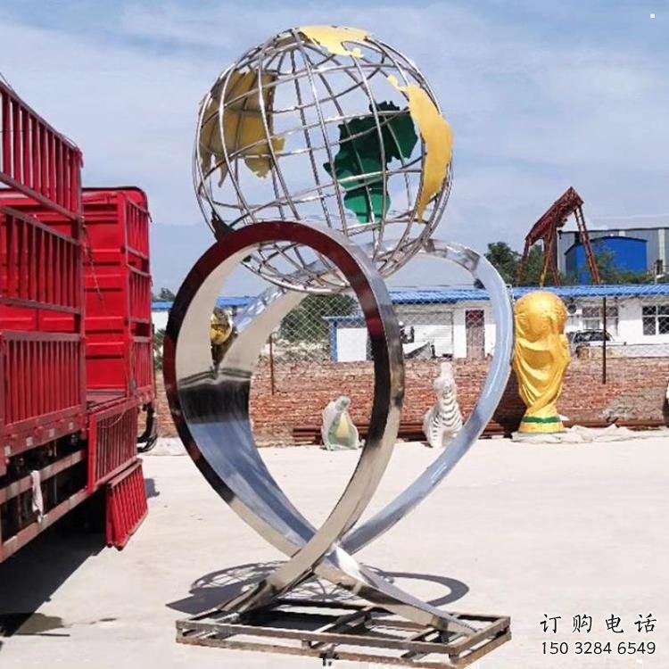 地球儀雕塑供給，戶外雕塑，景觀現(xiàn)代地球儀雕塑選用