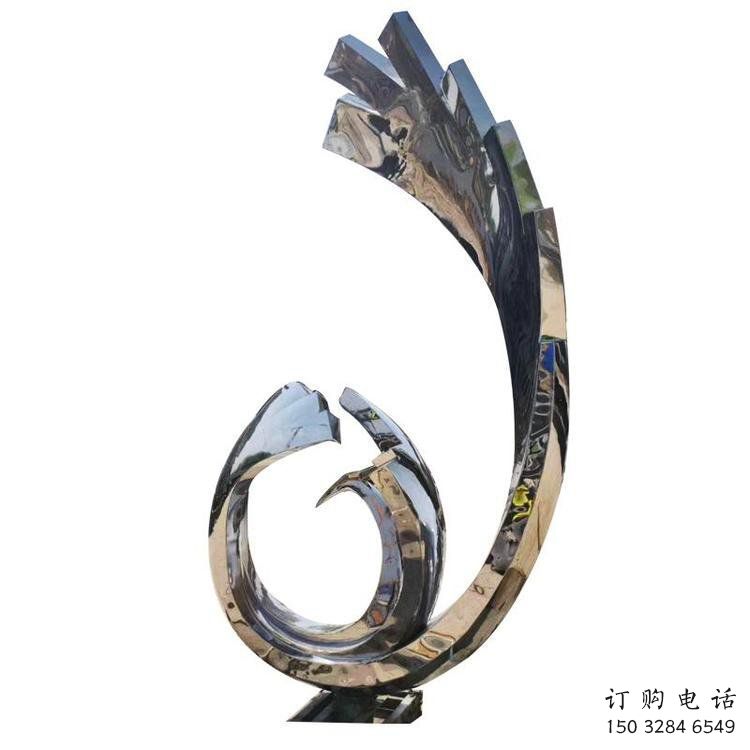 鳳凰雕塑制作，鏡面概念，亮面不銹鋼鳳凰雕塑專供