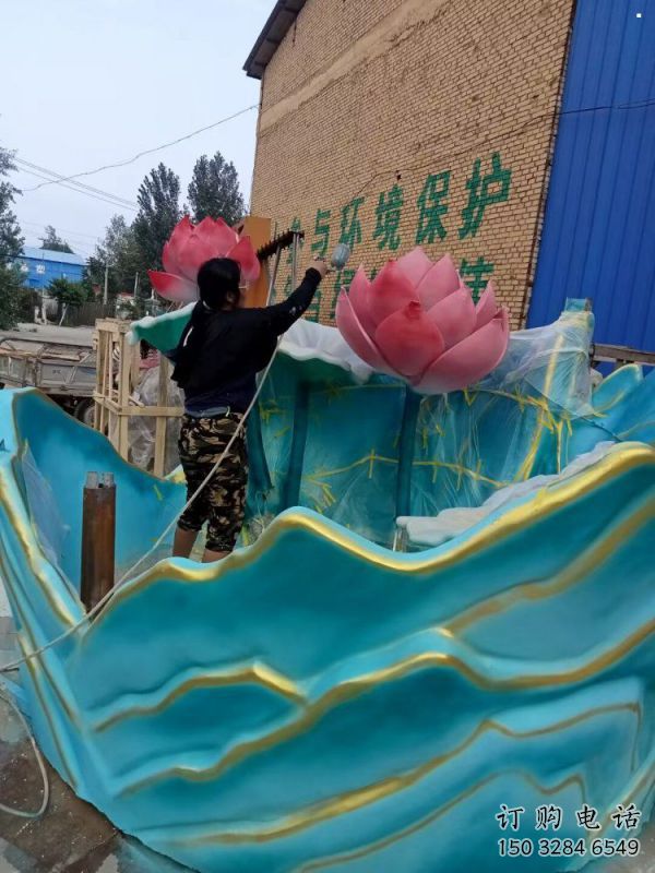 景觀荷花雕塑制造，歐式風格，仿真荷花雕塑廠家定價