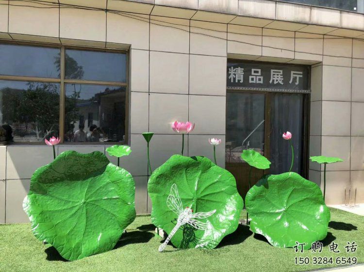 荷葉雕塑優選，城市裝飾，仿真荷葉雕塑定做廠家