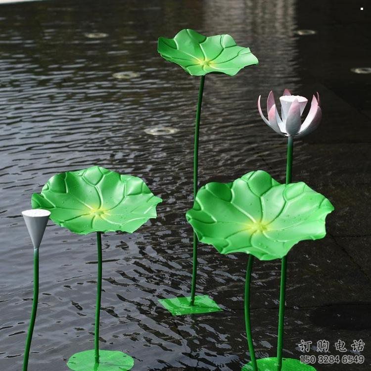 荷葉雕塑制造商，城區小品，仿真荷葉雕塑制作廠家