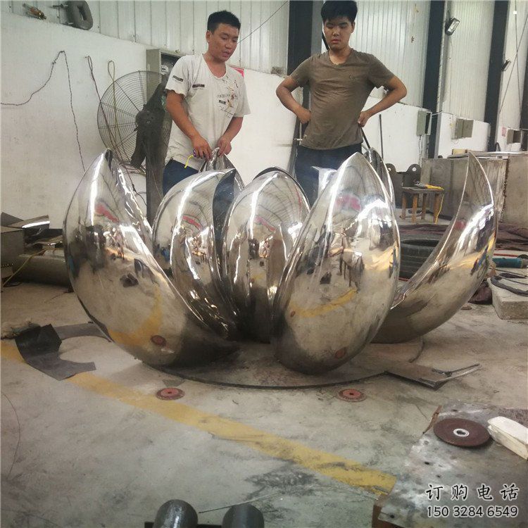 蓮花雕塑生產(chǎn)，戶外擺放，景觀鏡面蓮花雕塑精選