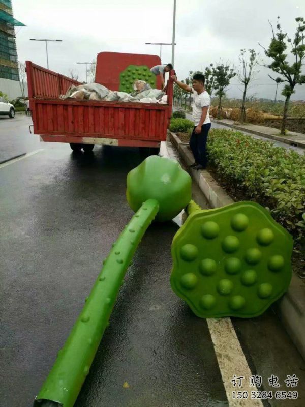 公園蓮藕雕塑