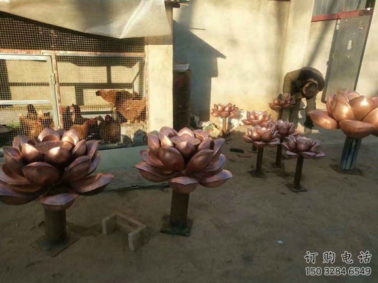 水蓮花雕塑廠家，景觀雕塑，水蓮花銅雕塑制作承接