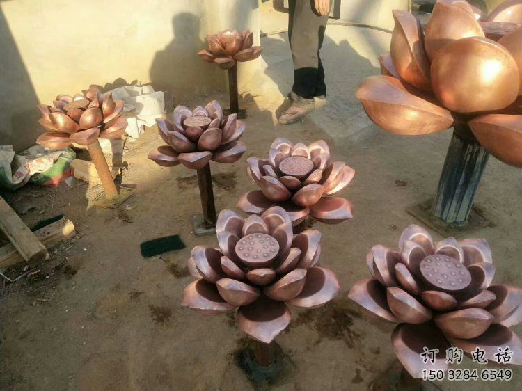 水蓮花銅雕塑訂做，歐式風格，水蓮花銅雕塑廠家選定