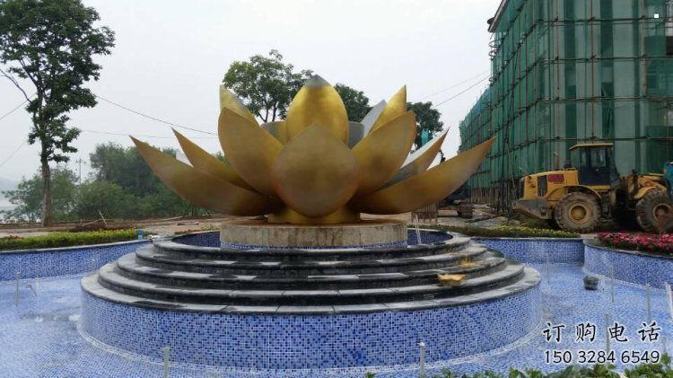 蓮花雕塑供需，小區雕塑，銅蓮花雕塑制造廠家
