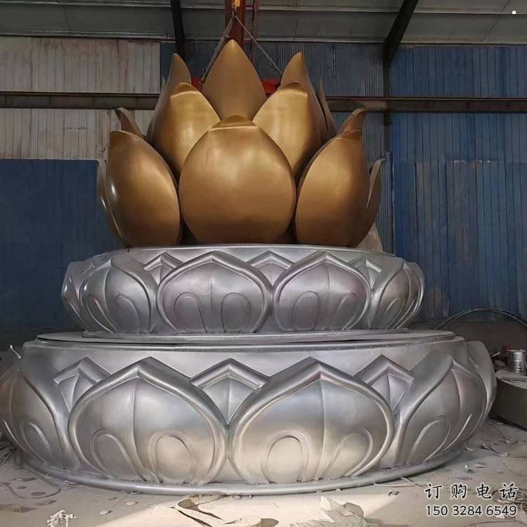 臥蓮雕塑訂做廠家，水景雕塑，不銹鋼臥蓮雕塑工程提供