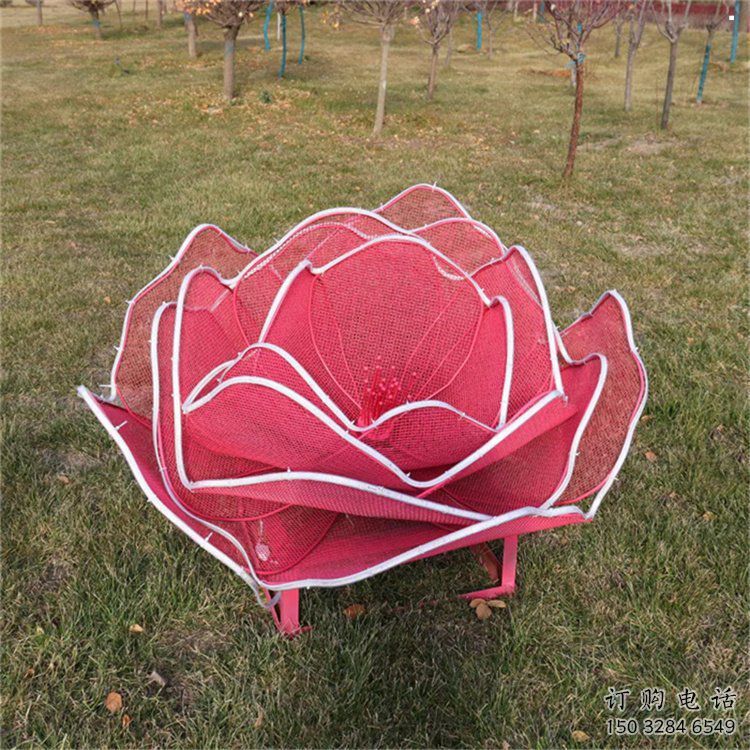 玫瑰花雕塑定做，公園雕塑，鏤空玫瑰花雕塑生產廠家